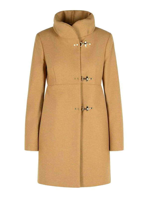 Fay Manteau Au Genou - Jaune