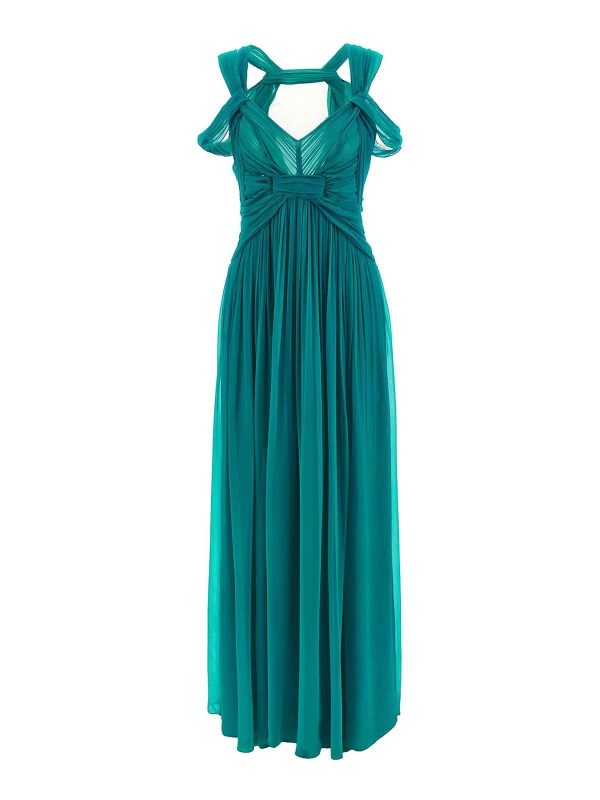 Alberta Ferretti Robe Au Genou - Vert