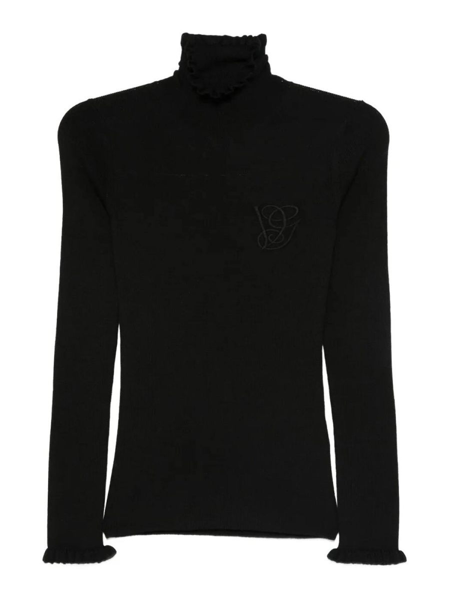 Valentino Pull Col Rond - Noir