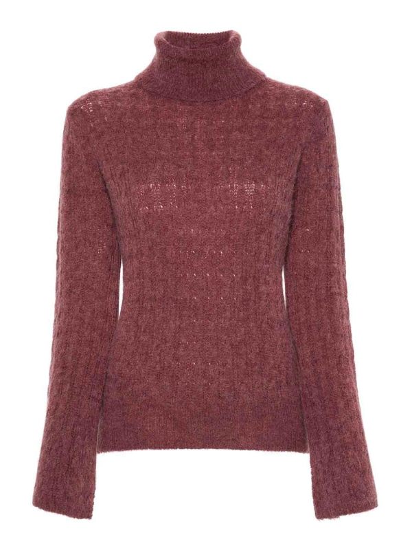Liu Jo Pull Col Rond - Rouge Brun