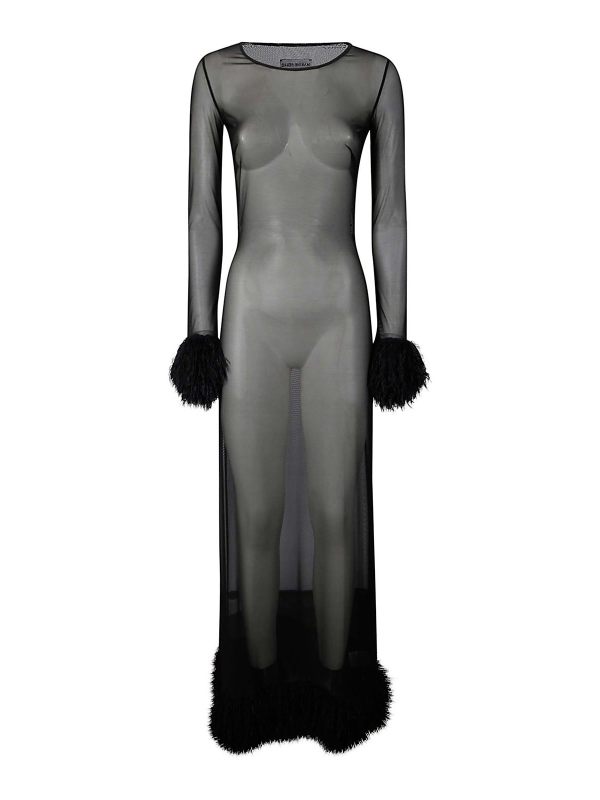 Marine Serre Maxi Robe - Noir