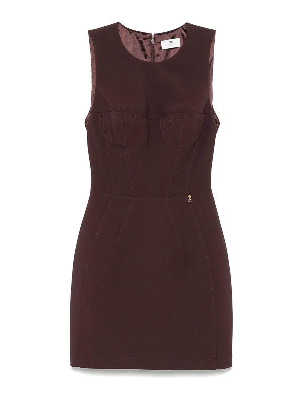 Elisabetta Franchi Robe Au Genou - Marron