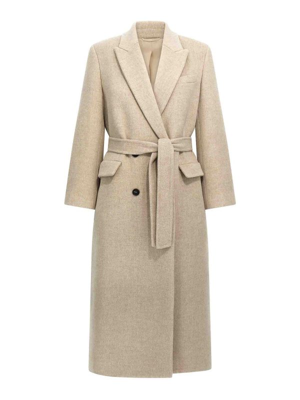 Brunello Cucinelli Manteau Court - Beige