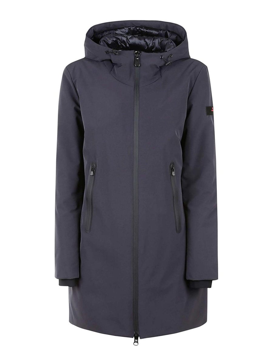 Peuterey Manteau Au Genou - Bleu