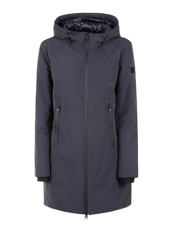 Peuterey Manteau Au Genou - Bleu