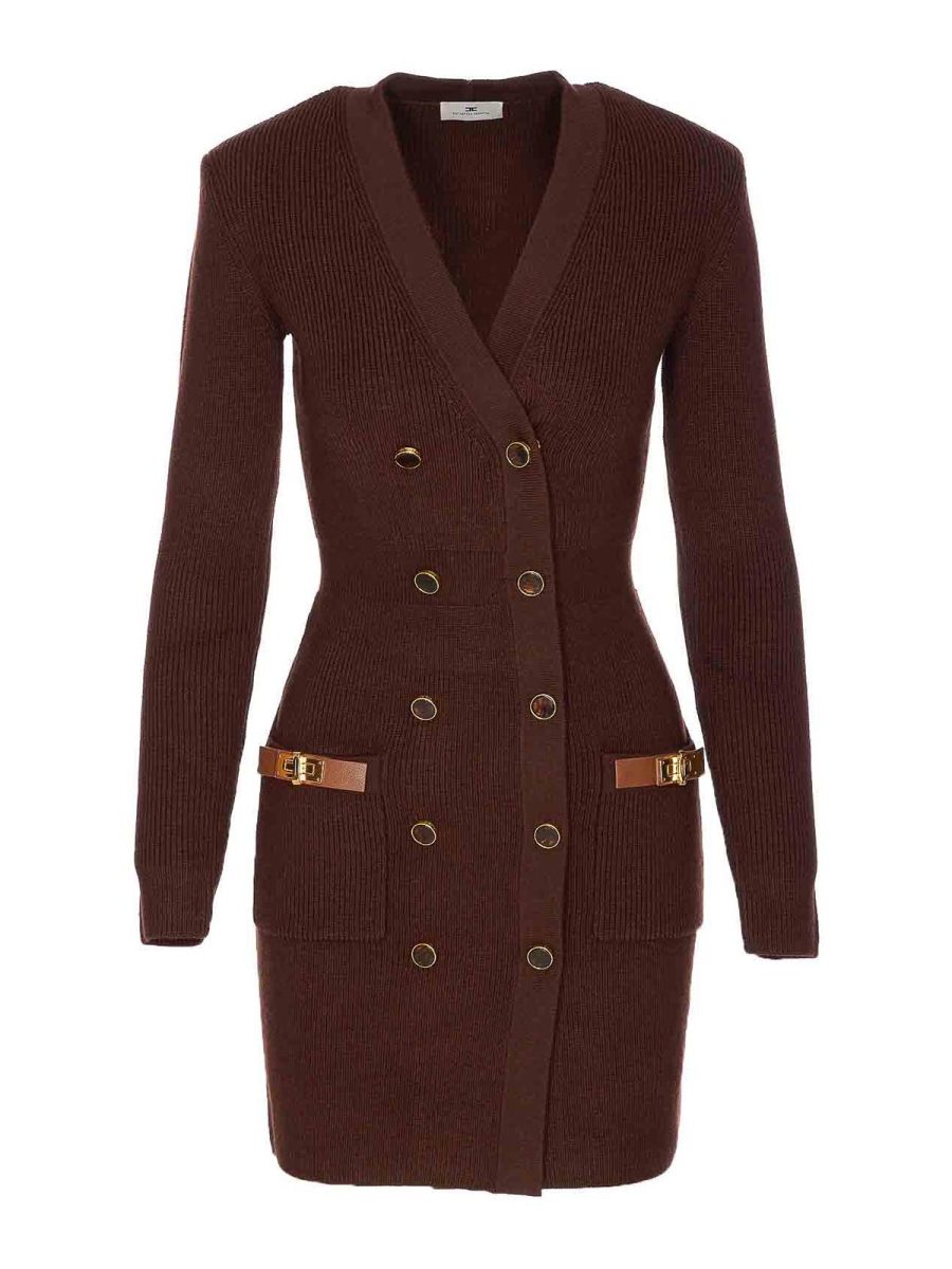 Elisabetta Franchi Robe Courte - Marron