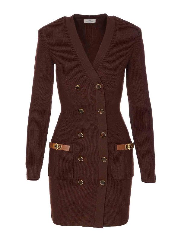 Elisabetta Franchi Robe Courte - Marron