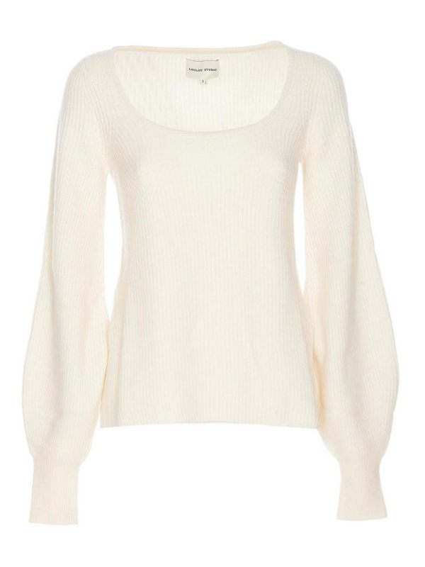Loulou Studio Pull Col Rond - Blanc