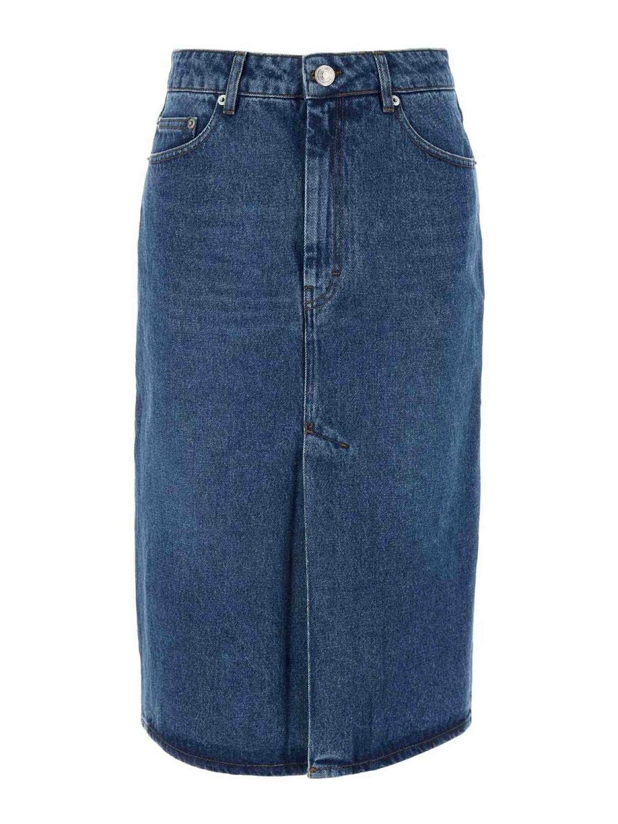 Ami Paris Jupe Midi - Délavé