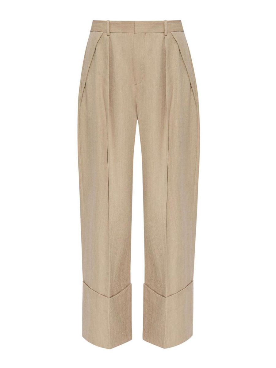 Victoria Beckham Pantalons Décontractés - Beige