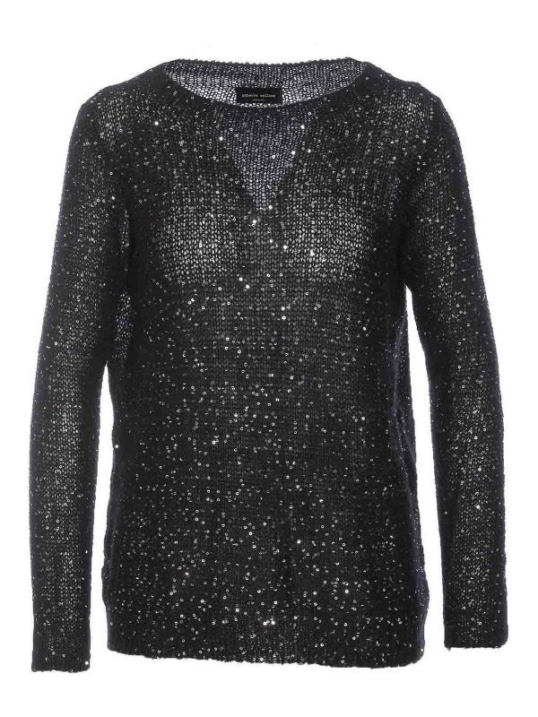 Roberto Collina Pull Col Rond - Noir