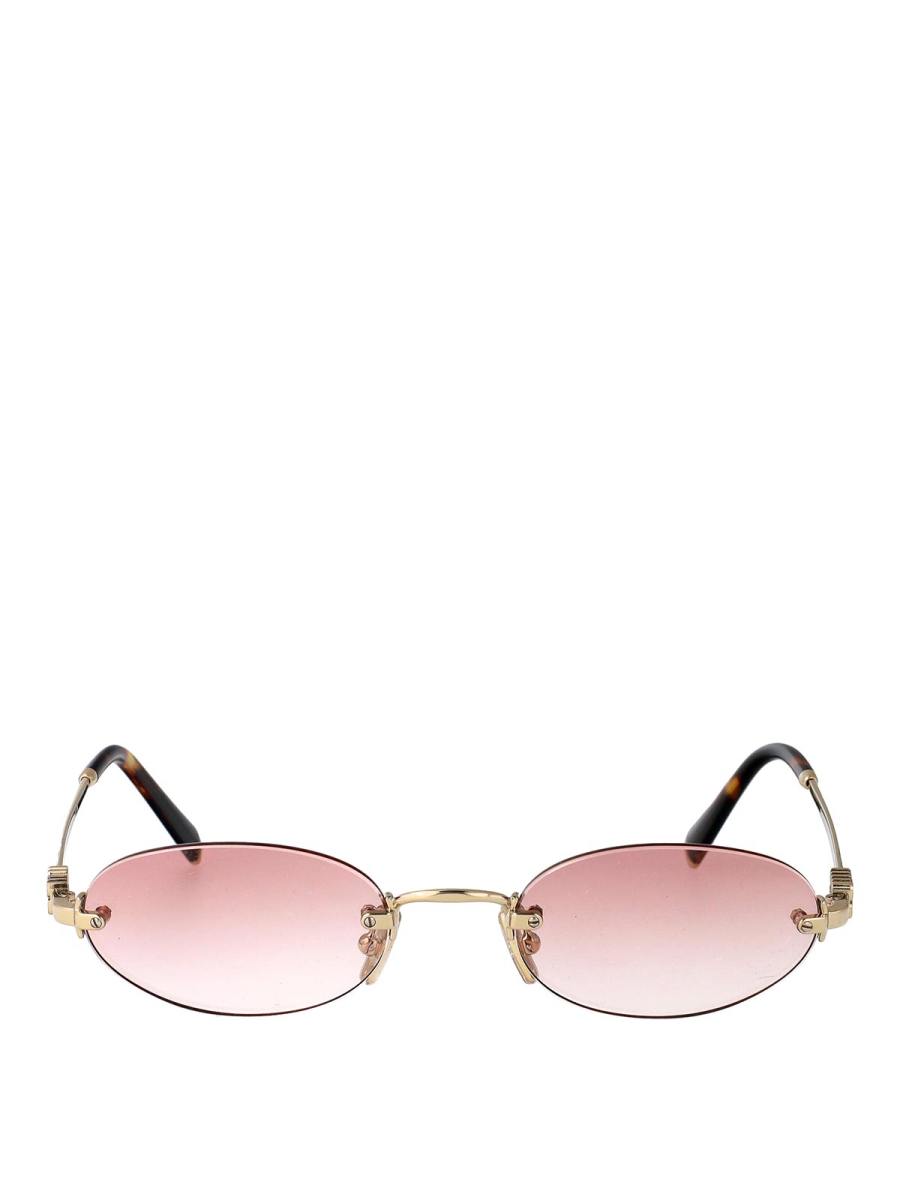 Miu Miu Lunettes De Soleil - Or