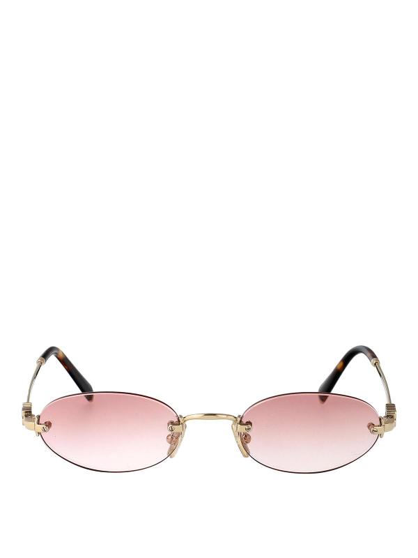 Miu Miu Lunettes De Soleil - Or