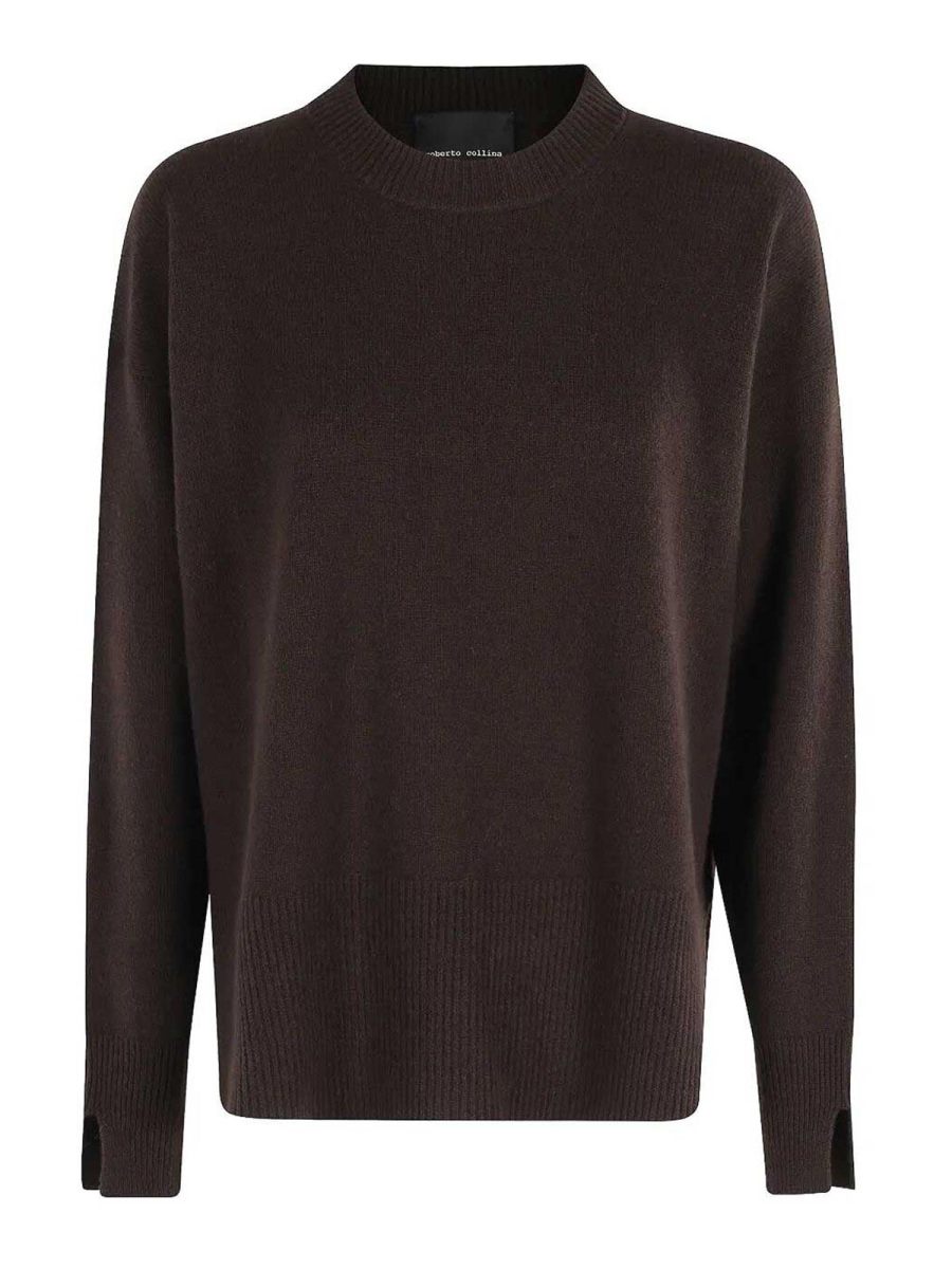 Roberto Collina Pull Col Rond - Marron