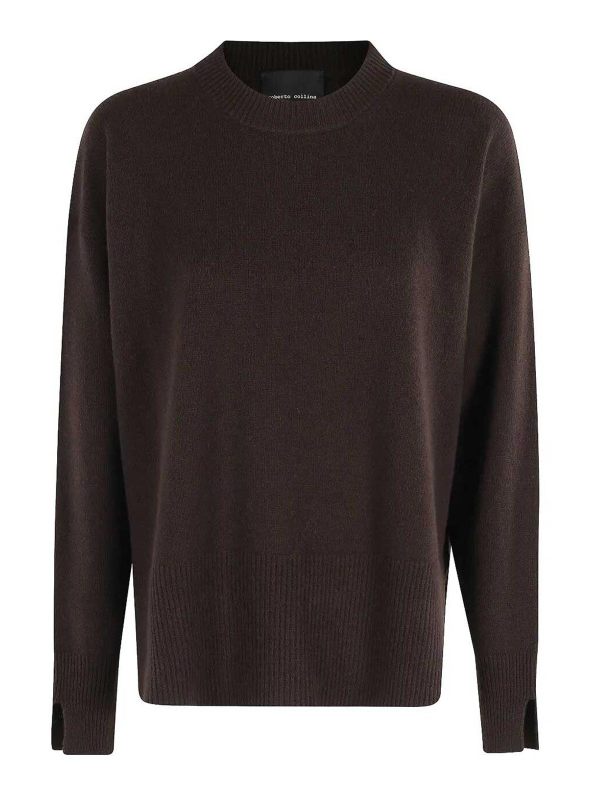 Roberto Collina Pull Col Rond - Marron