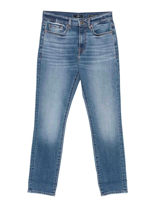 7 For All Mankind Jean Skinny - Bleu