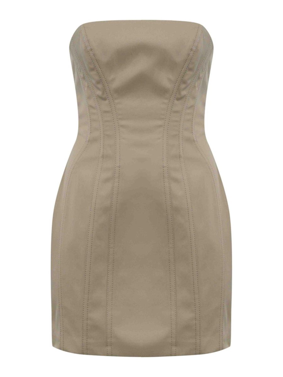 Elisabetta Franchi Robe Au Genou - Gris