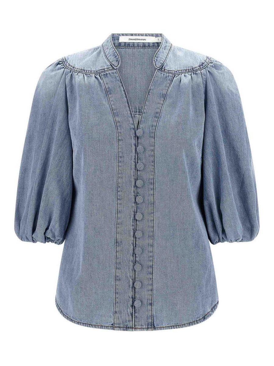 Zimmermann Blouse - Bleu Clair