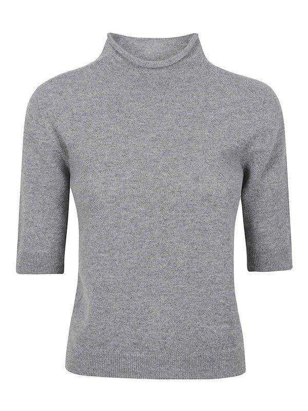 Kangra Cashmere Pull Col Roulé - Gris