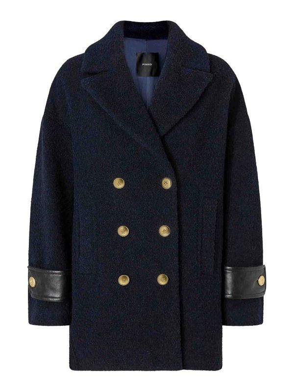 Pinko Manteau Court - Bleu