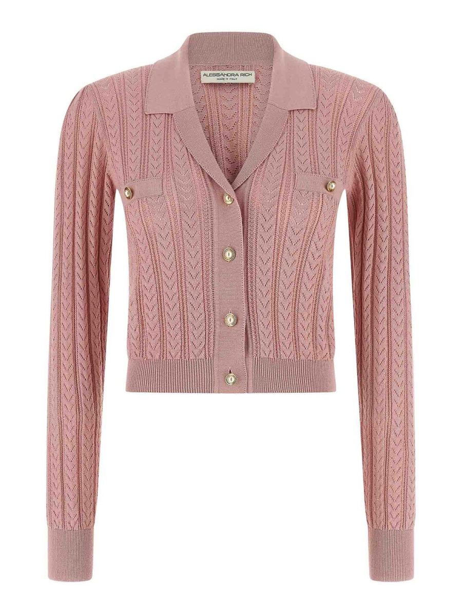 Alessandra Rich Cardigan - Couleur Chair
