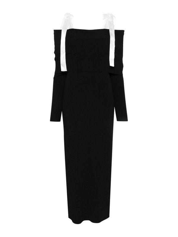 Rotate Birger Christensen Maxi Robe - Noir