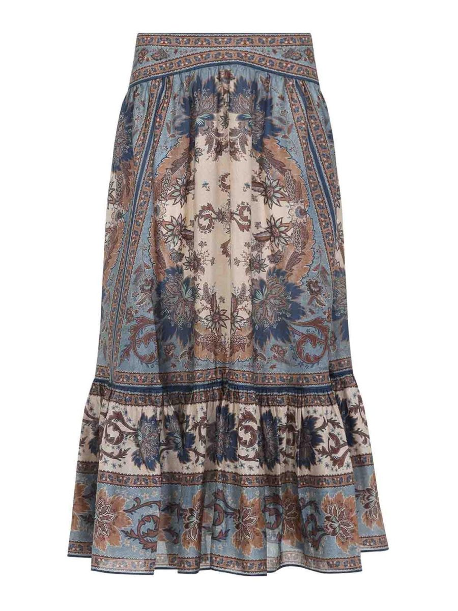 Zimmermann Jupe Midi - Crème