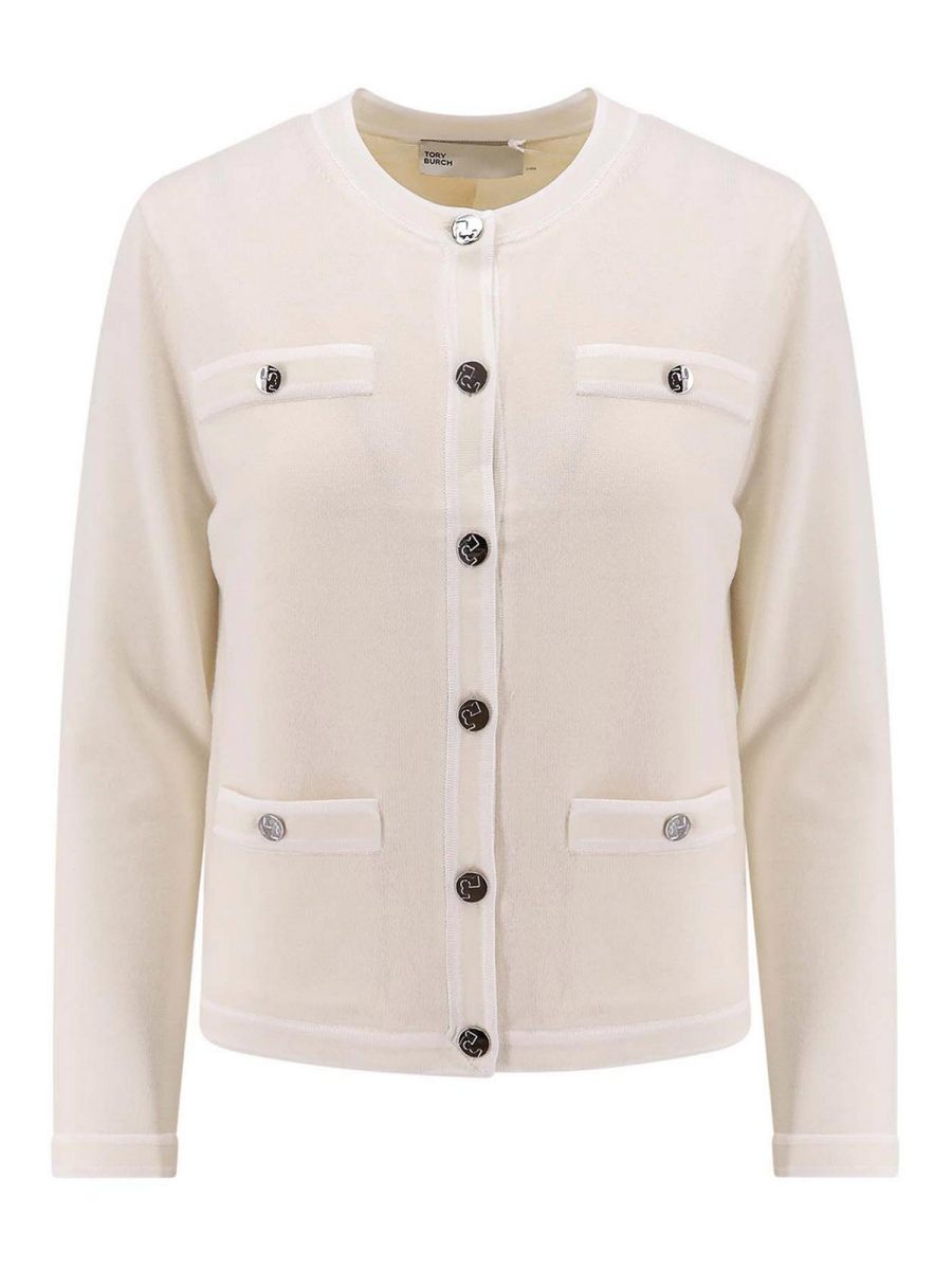 Tory Burch Pull Col Bateau - Beige