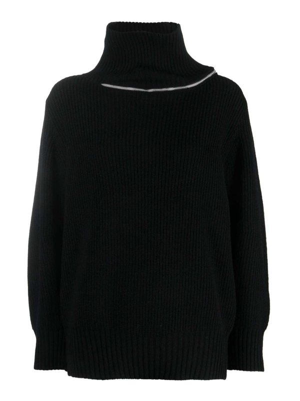 Sacai Pull Col Rond - Noir
