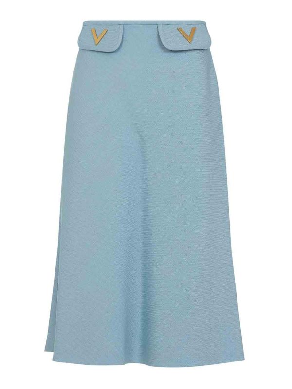 Valentino Jupe Midi - Gris