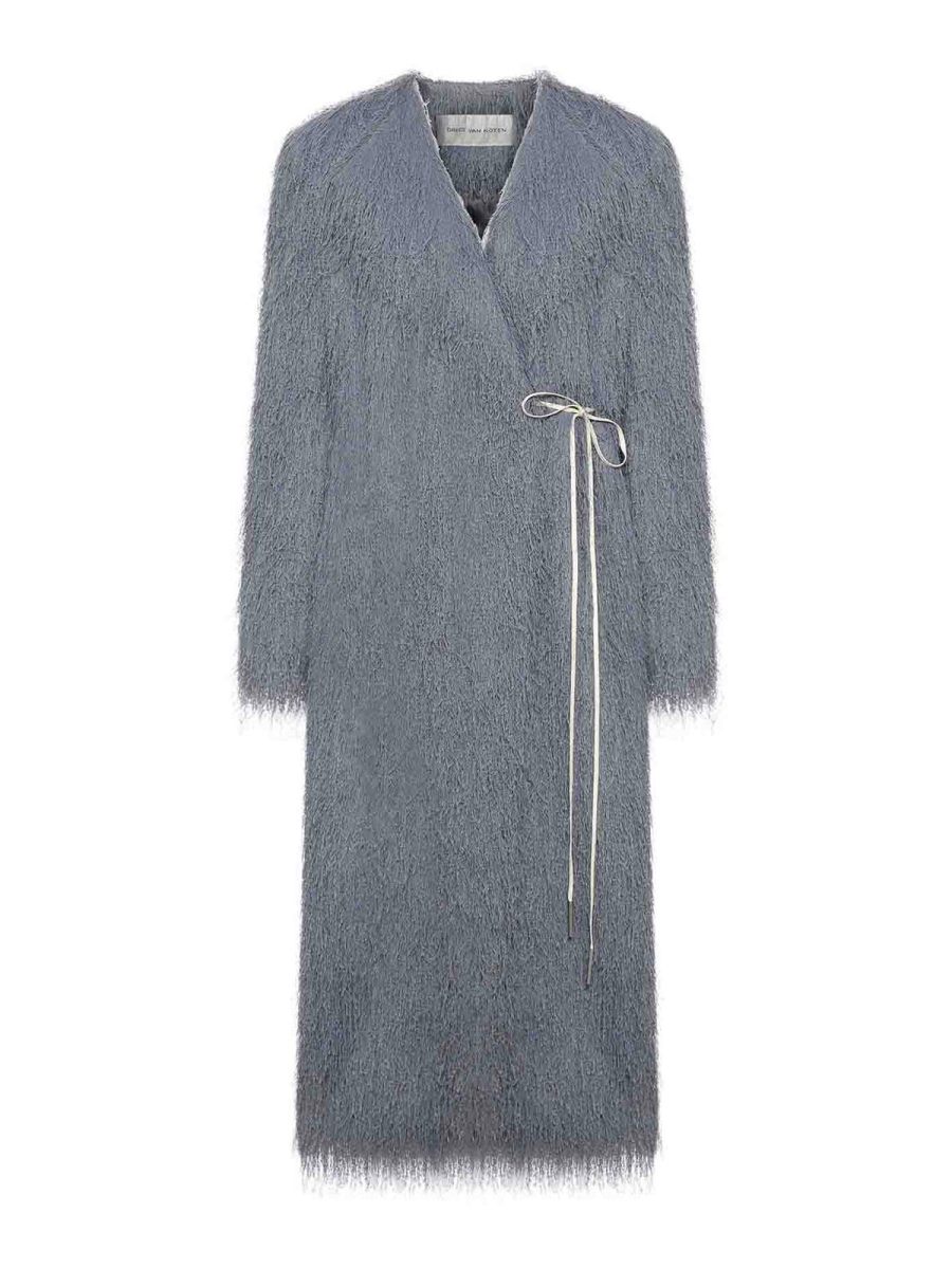 Dries Van Noten Manteau Long - Gris