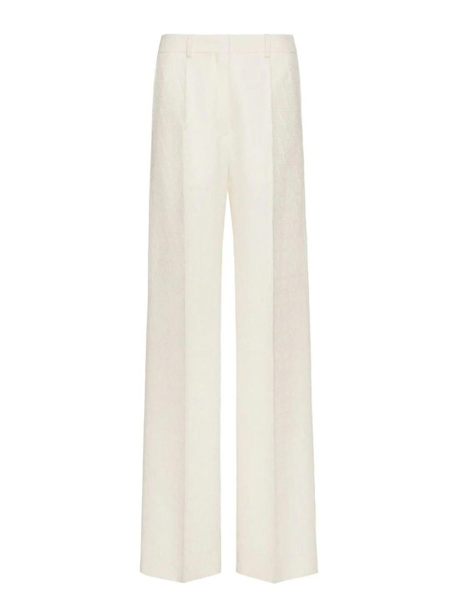 Valentino Pantalon Toile Iconographe - Crème