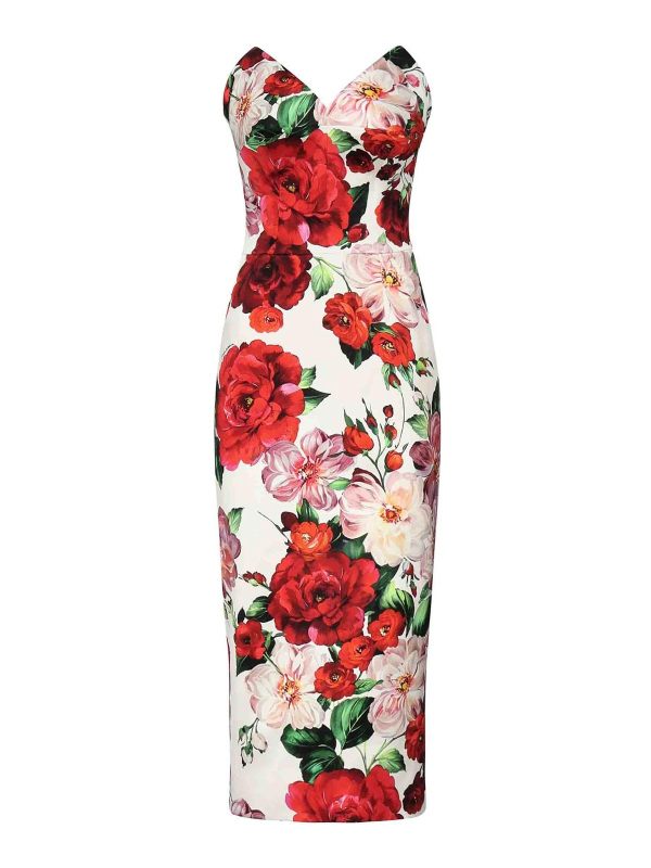 Dolce & Gabbana Robe Au Genou - Blanc