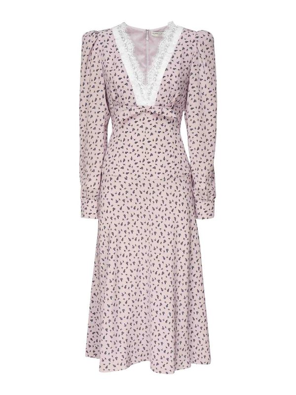 Alessandra Rich Robe Au Genou - Couleur Chair