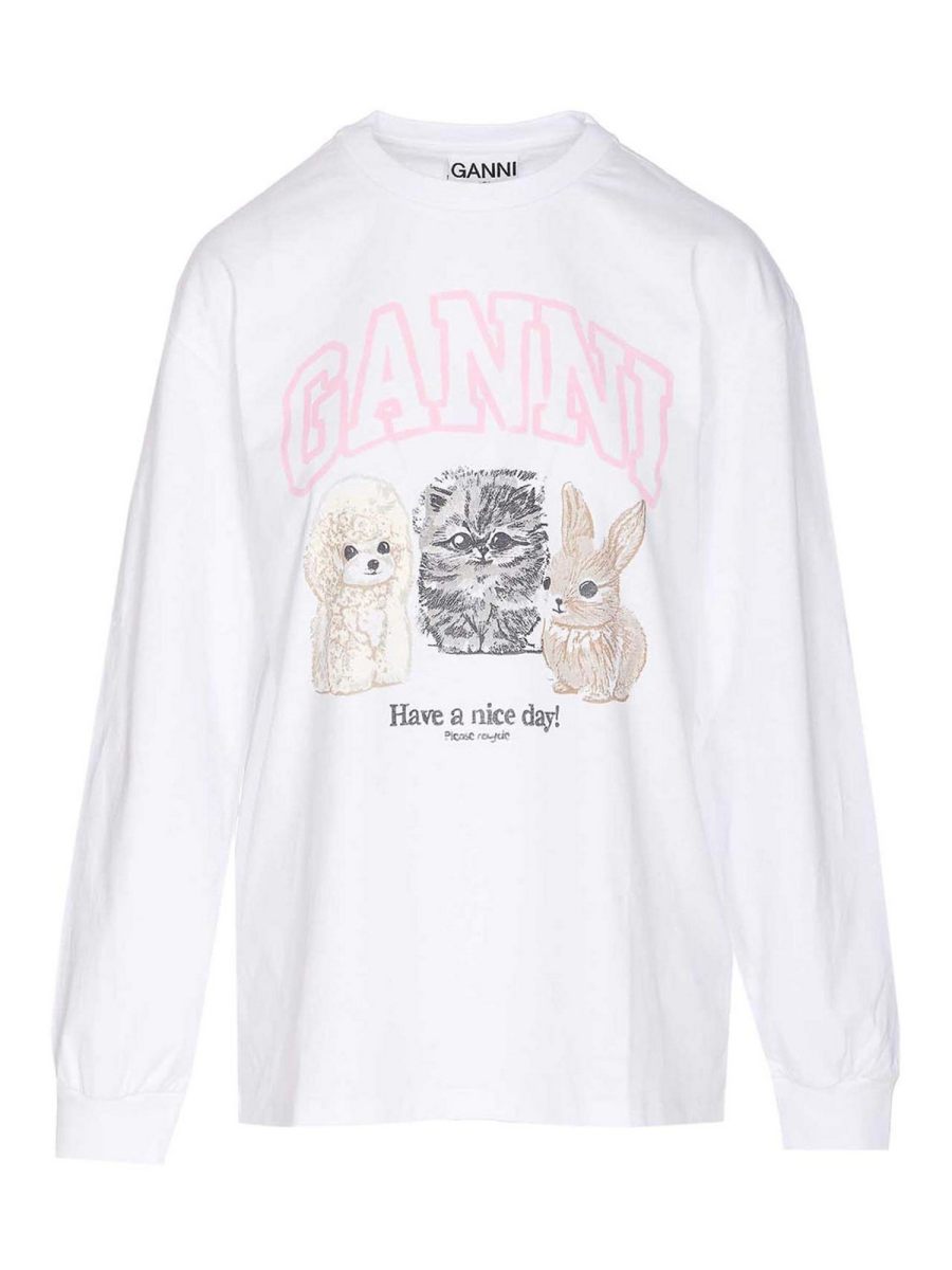 Ganni Top - Blanc