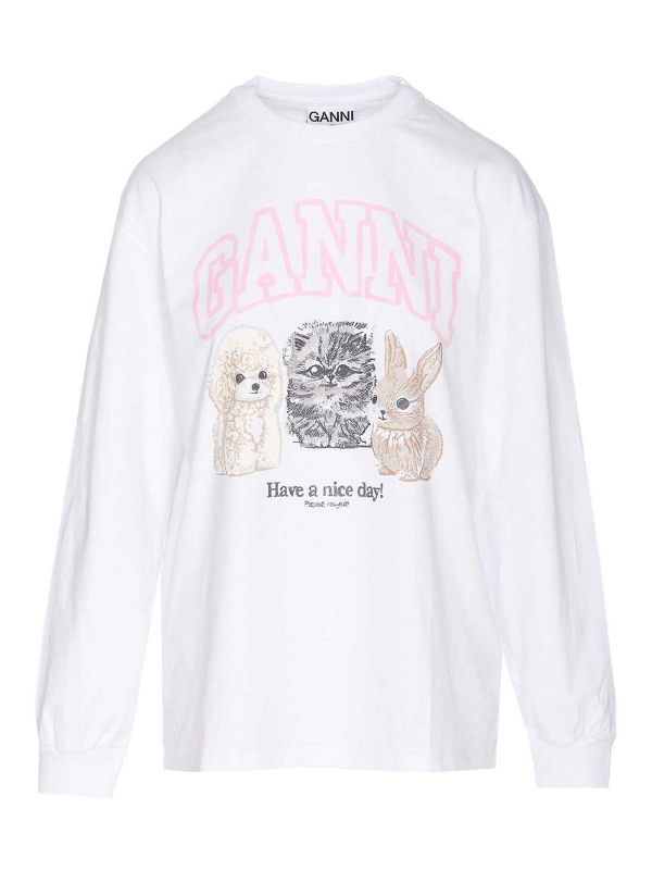 Ganni Top - Blanc