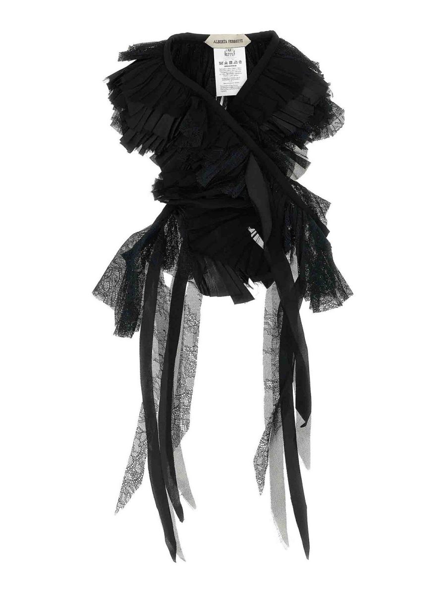 Alberta Ferretti Cape - Noir