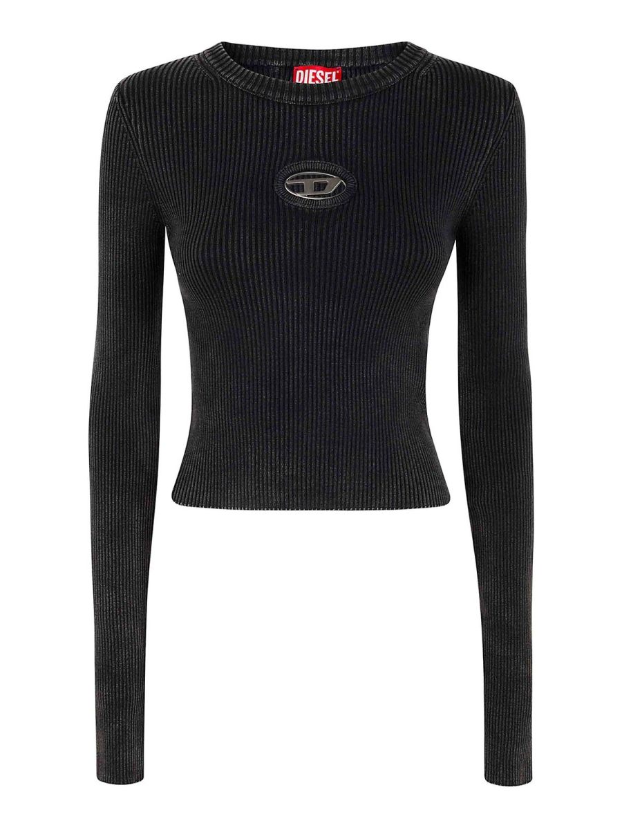 Diesel Pull Col Rond - Noir