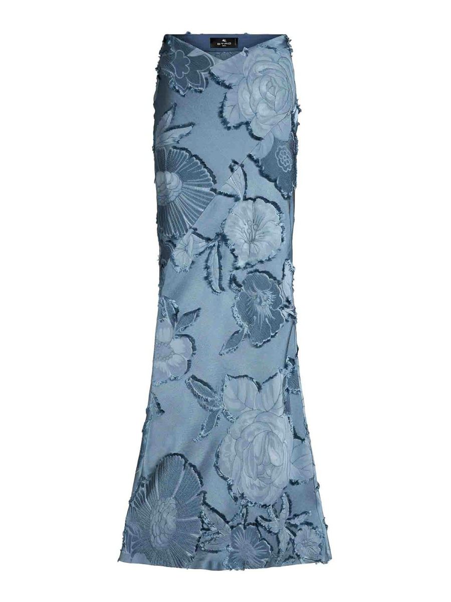 Etro Jupe Longue - Bleu Clair