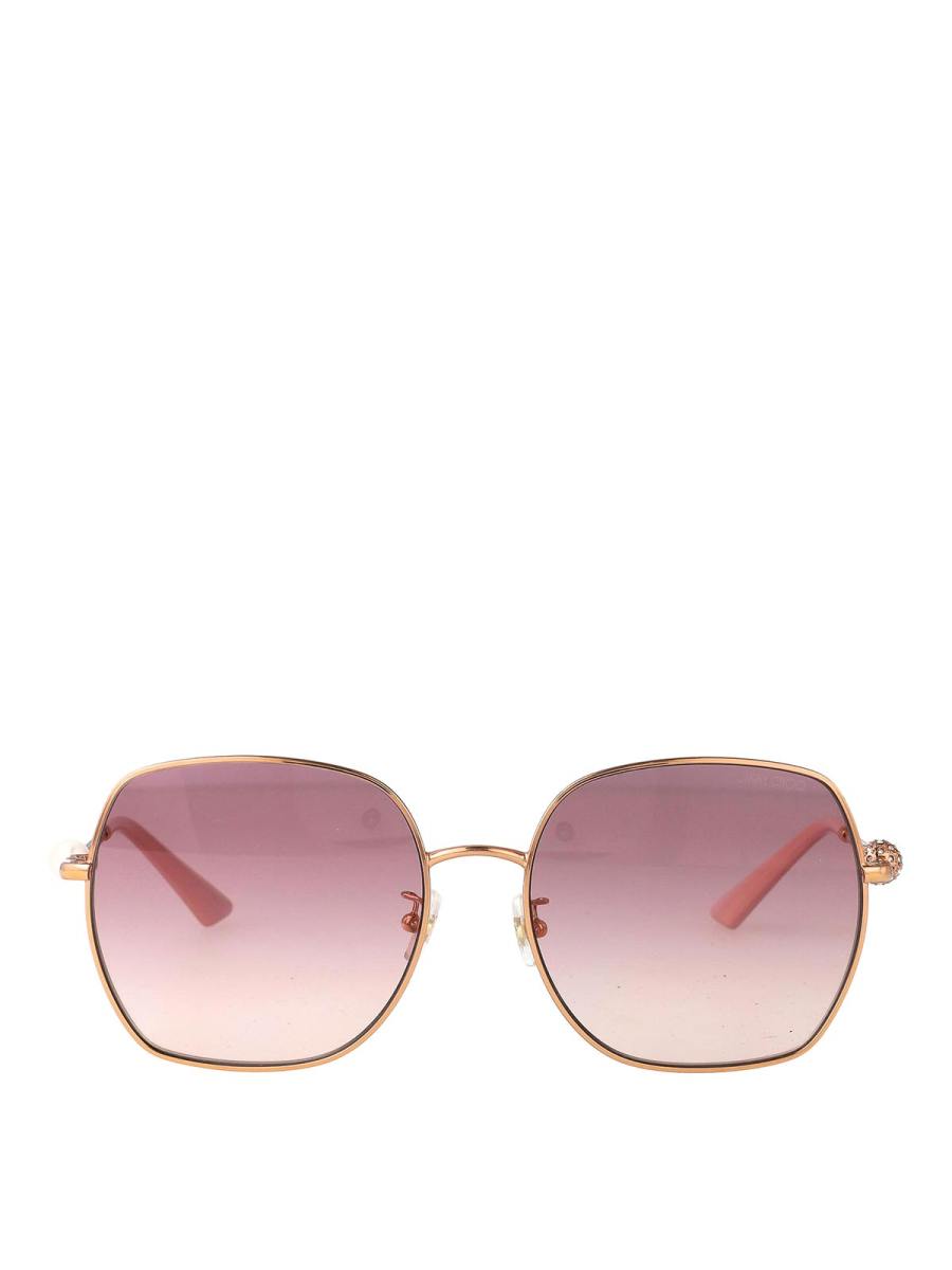 Jimmy Choo Lunettes De Soleil - Or