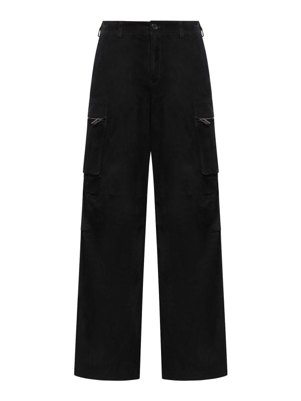Salvatore Santoro Pantalons En Cuir - Noir