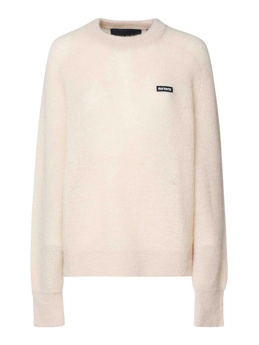 Rotate Birger Christensen Pull Col Rond - Beige