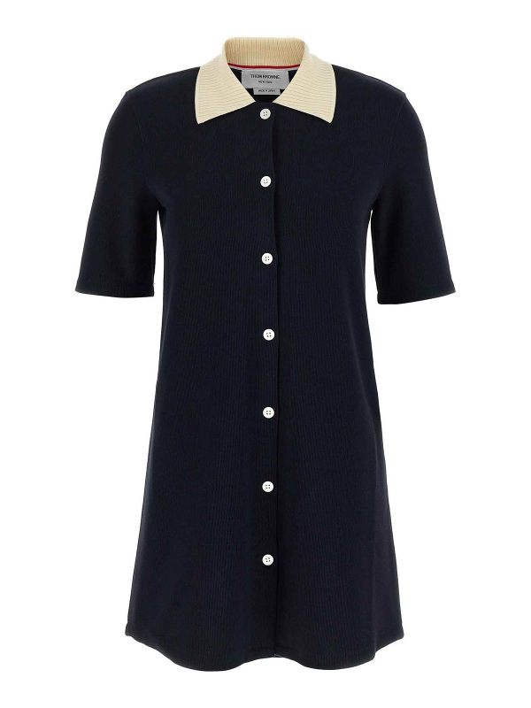 Thom Browne Robe Au Genou - Bleu