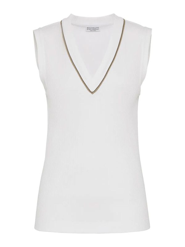 Brunello Cucinelli Top - Blanc