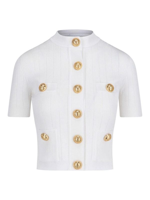 Balmain Pull Col Rond - Blanc