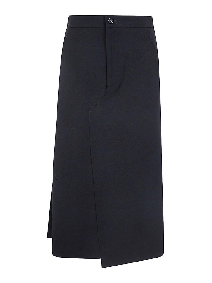 Comme Des Garcons Jupe Midi - Noir