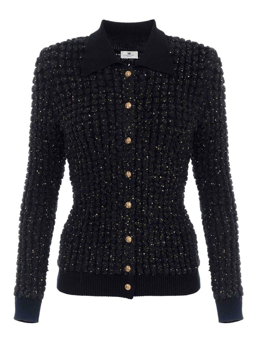 Elisabetta Franchi Pull Col Rond - Noir