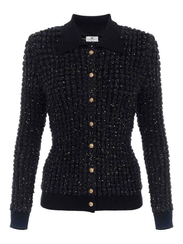 Elisabetta Franchi Pull Col Rond - Noir