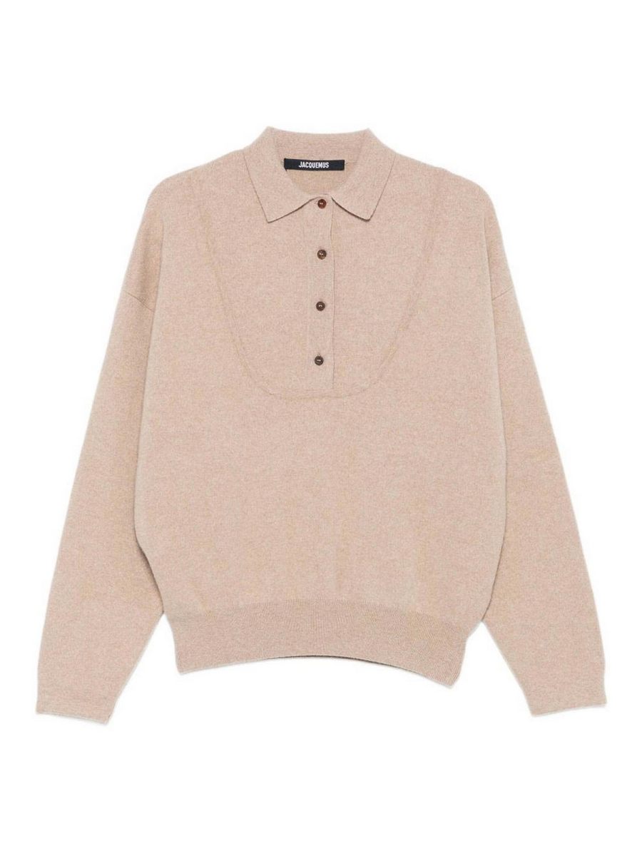 Jacquemus Pull Col Rond - Beige