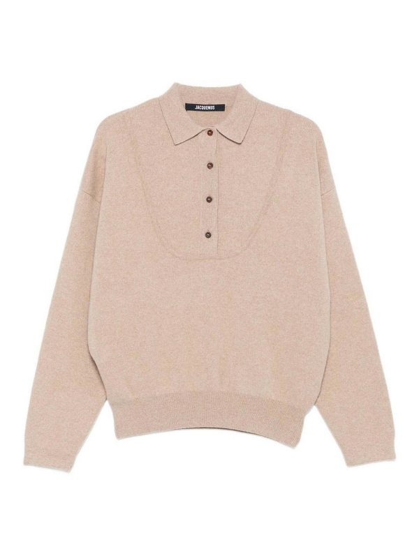 Jacquemus Pull Col Rond - Beige